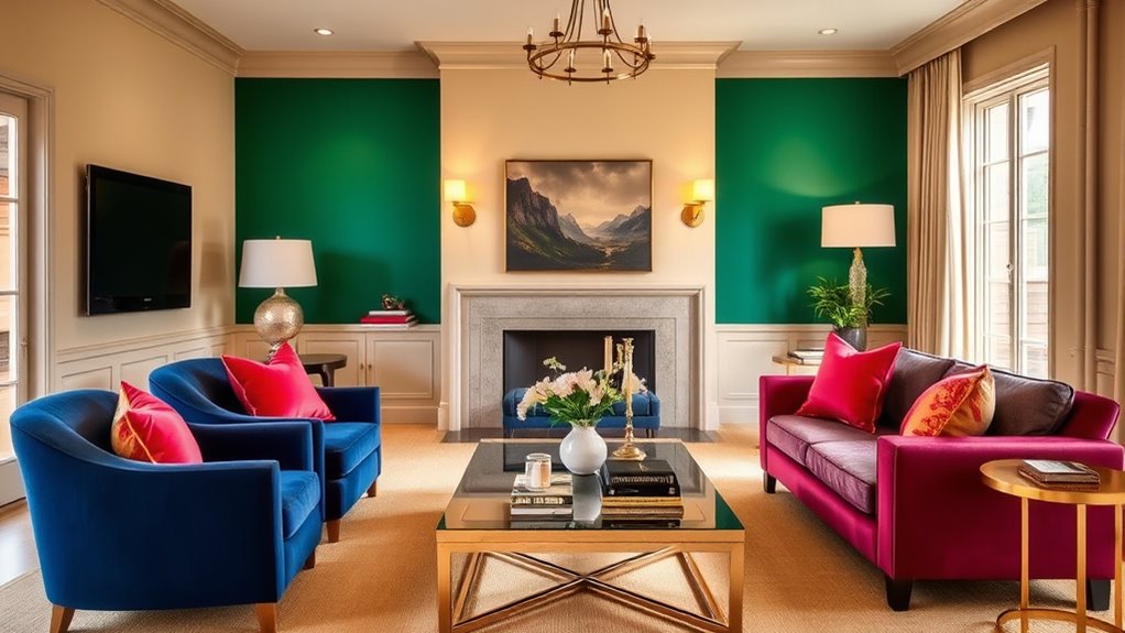 use bold accent colors
