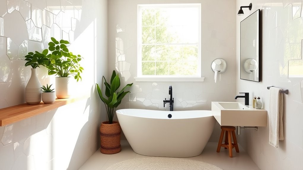 use mirrors and shiny fixtures