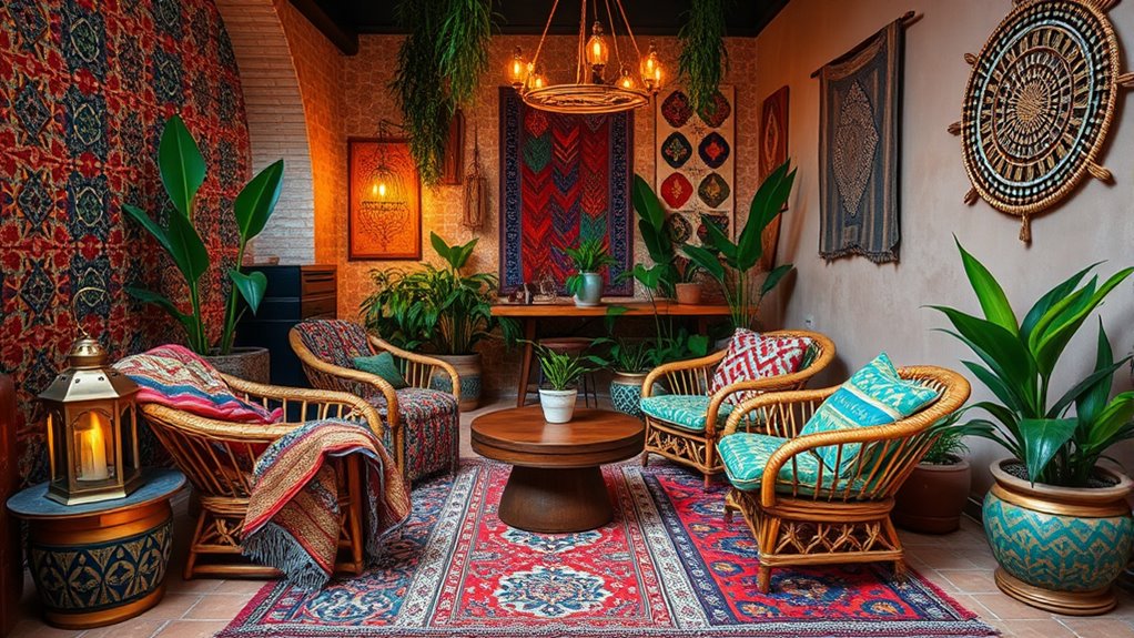 vibrant cultural layered textures