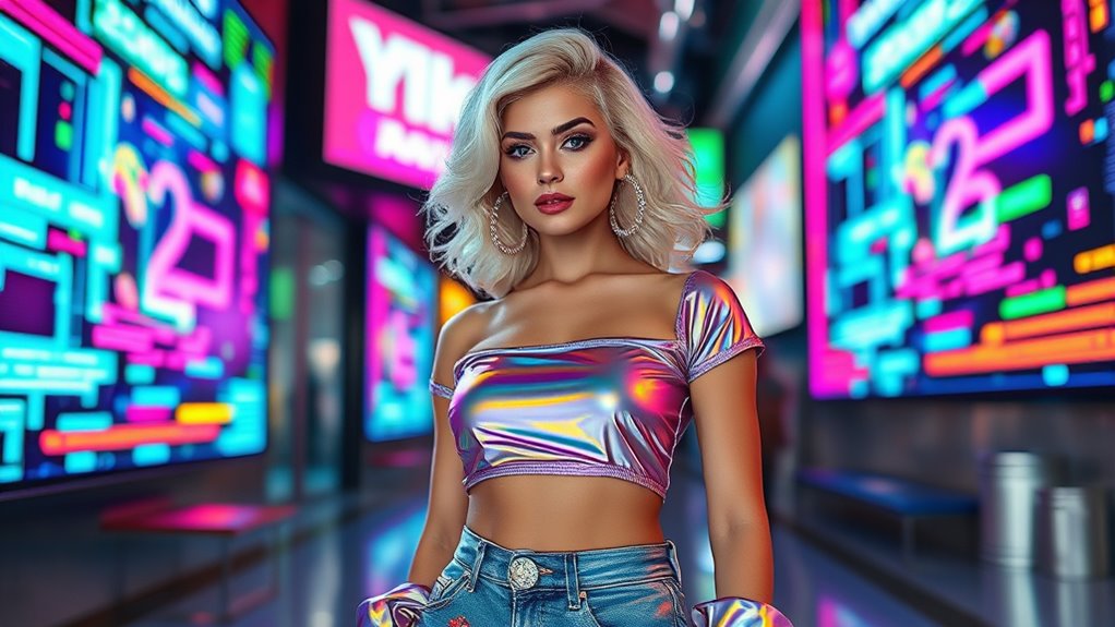 vibrant playful y2k fashion