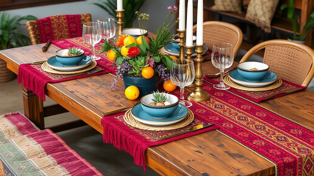 vibrant seasonal table accents
