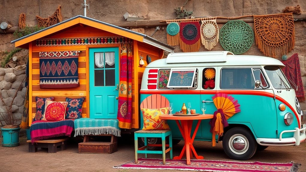 vibrant textiles and accents