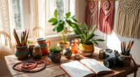 art inspired boho living