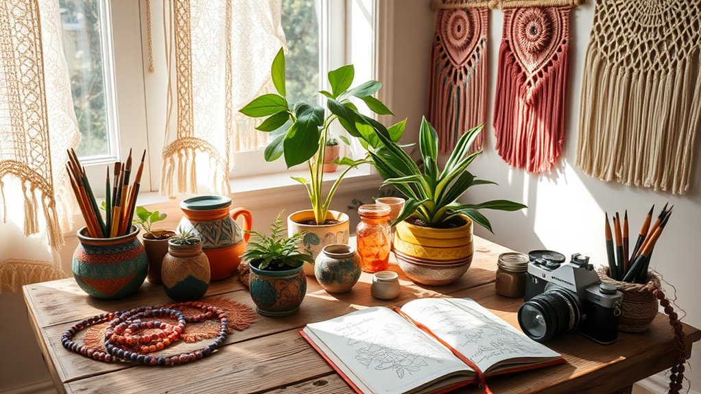 art inspired boho living