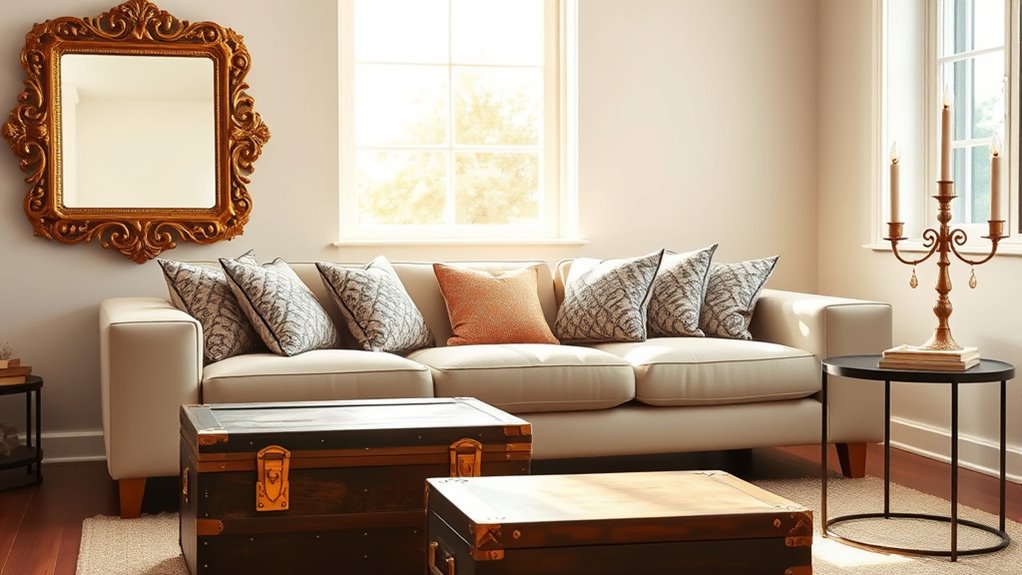 blending antiques with modern
