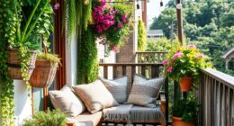 bohemian balcony garden design