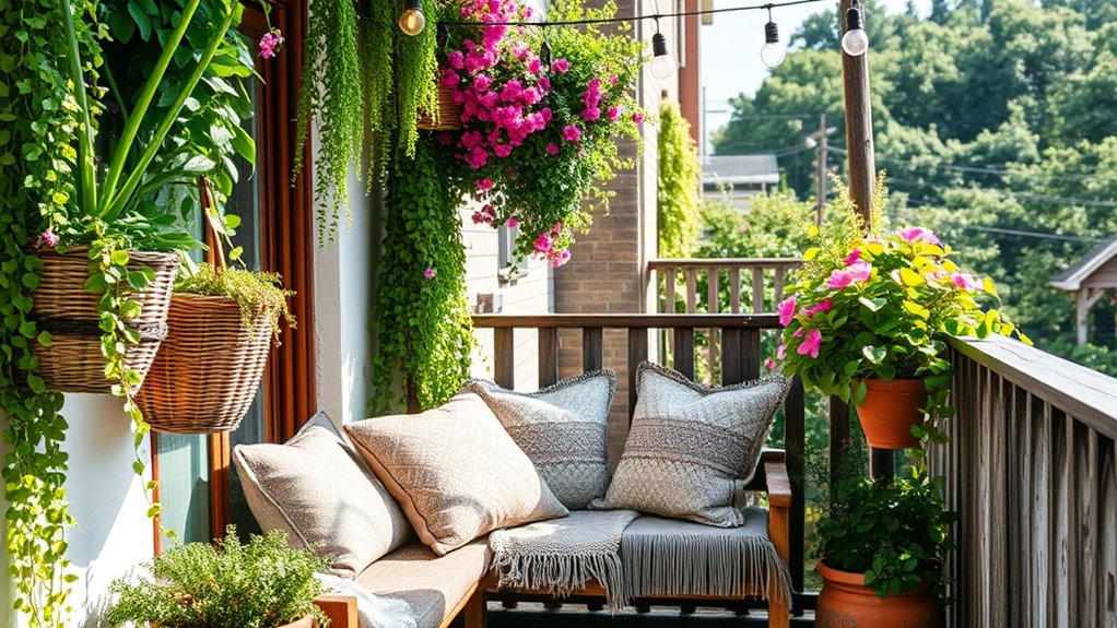 bohemian balcony garden design