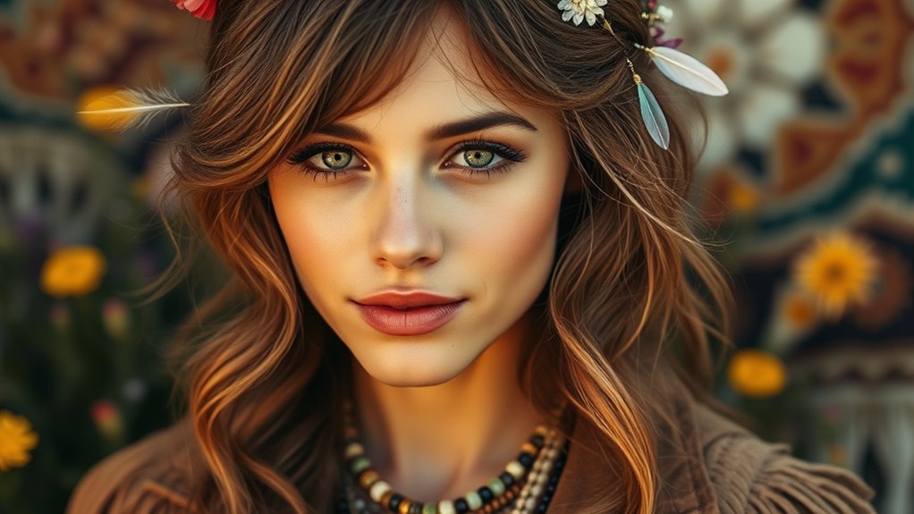 bohemian hair makeup accessories
