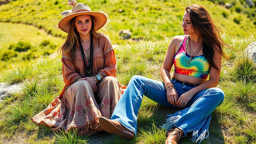 bohemian layered natural aesthetics