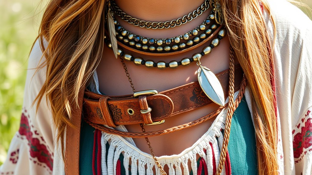 boho accessories and layering