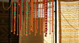 boho beaded curtain decor