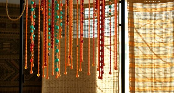 boho beaded curtain decor