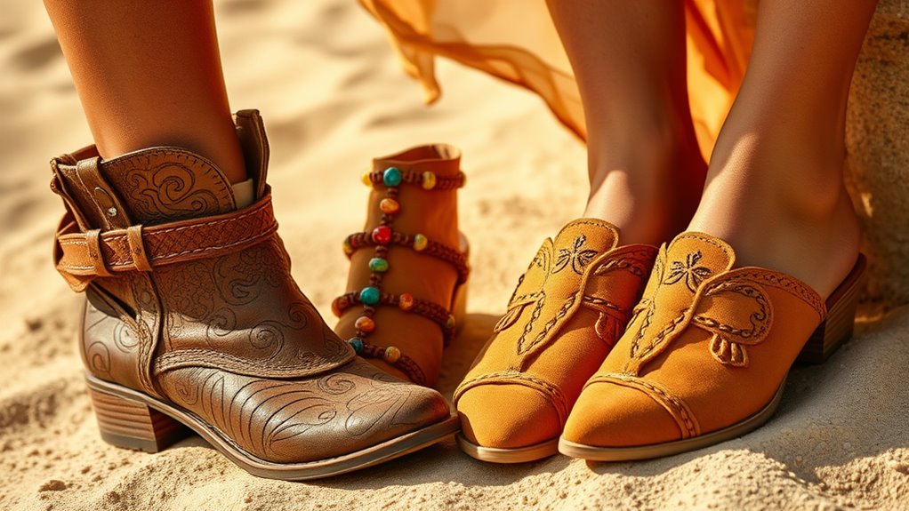 boho footwear stylish boots sandals