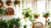 boho greenery plant decor