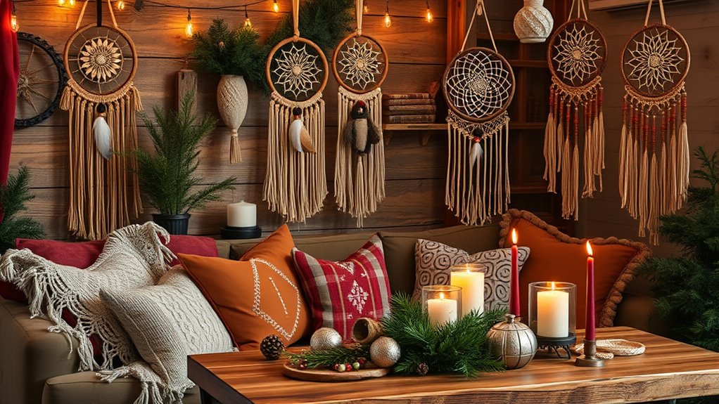 boho holiday decor accents