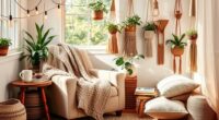 boho inspired reading nook