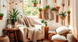 boho inspired reading nook