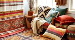 boho layered textile decor