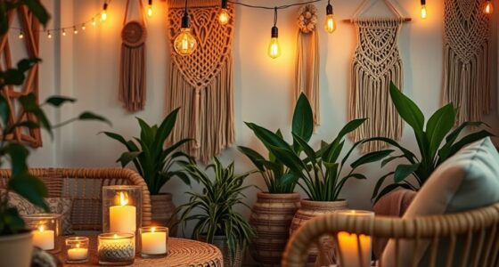boho lighting candle ambiance
