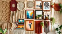 boho wall art display