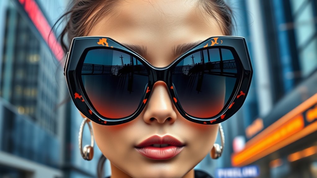 bold colorful oversized eyewear