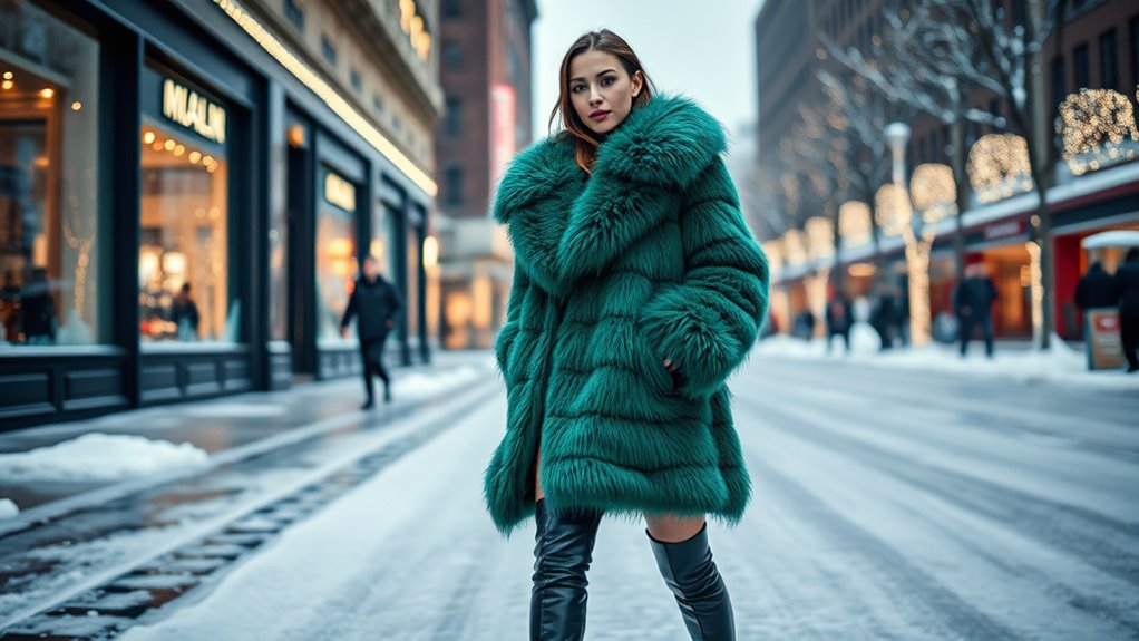 bold colorful oversized outerwear