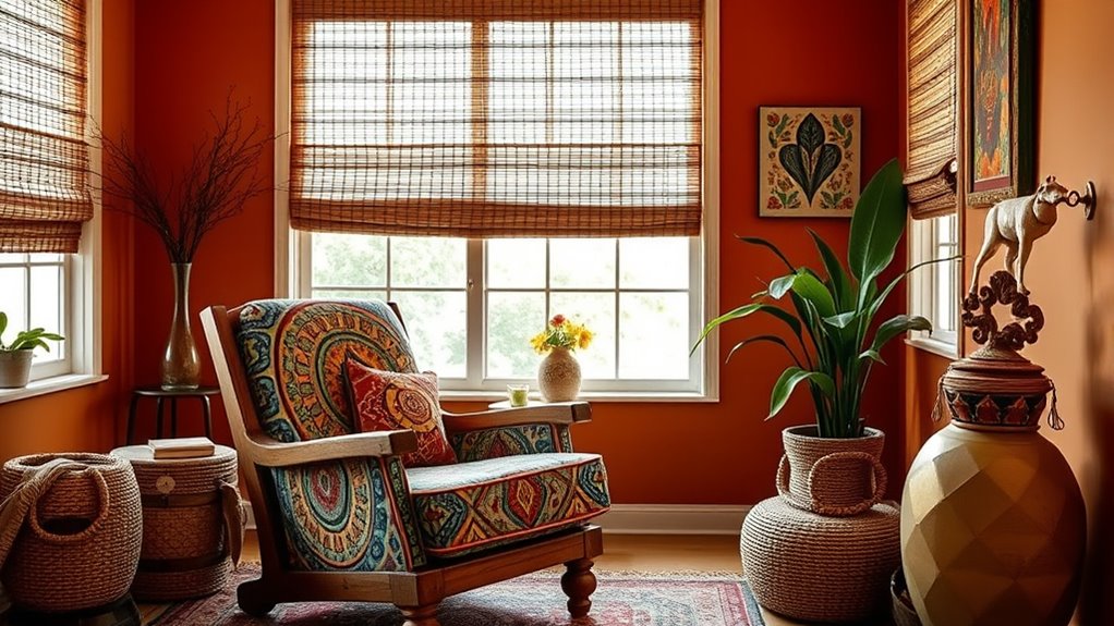 colorful boho furniture makeover