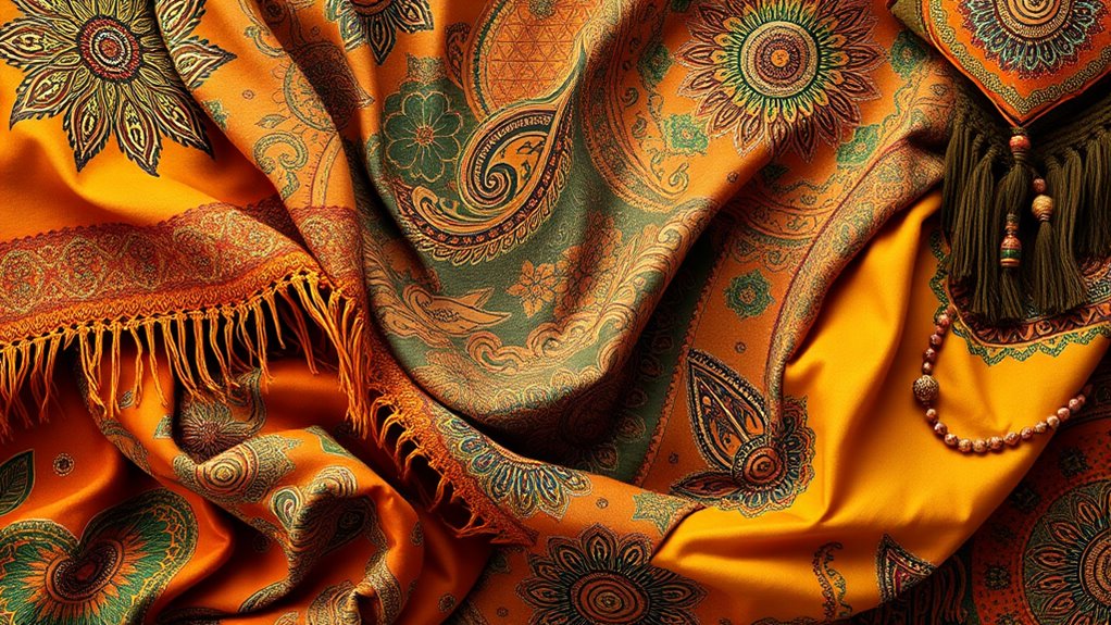 colorful boho pattern accents