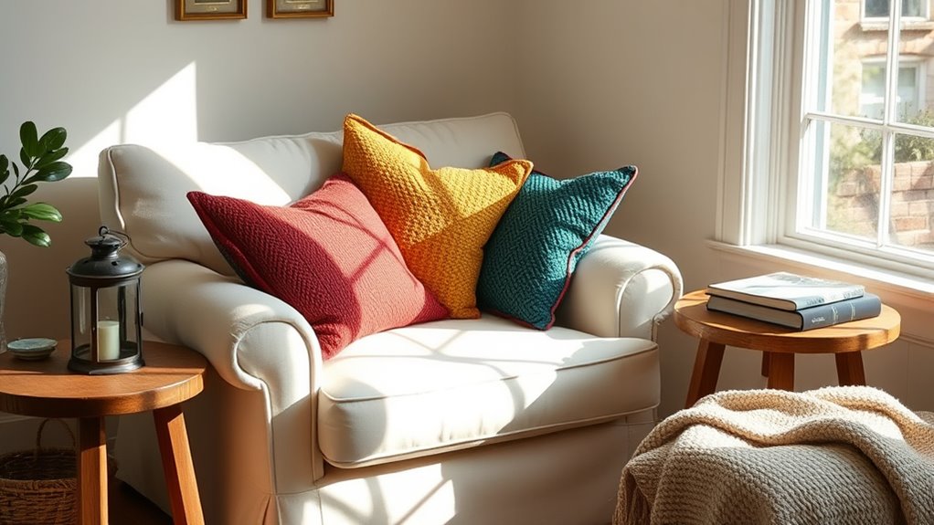 comfortable cozy reading space