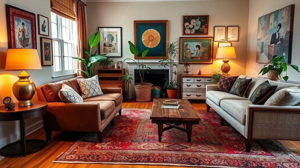 create a cohesive eclectic space