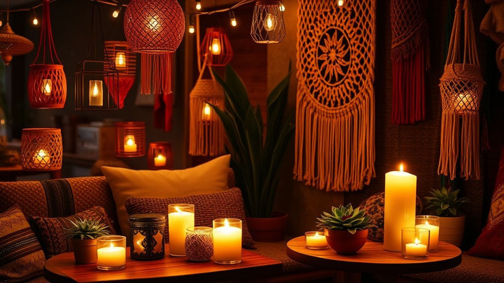 create safe cozy candle arrangements