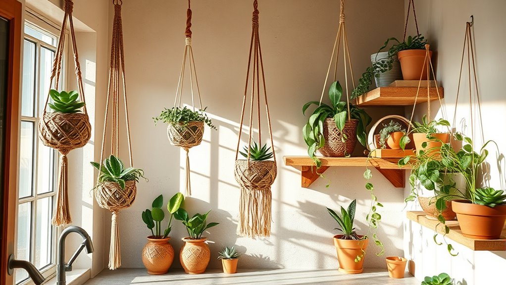 create stylish boho plant displays