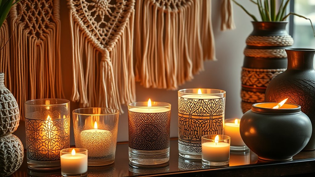creative eclectic candle displays