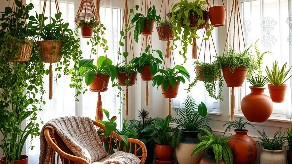 creative eclectic plant displays