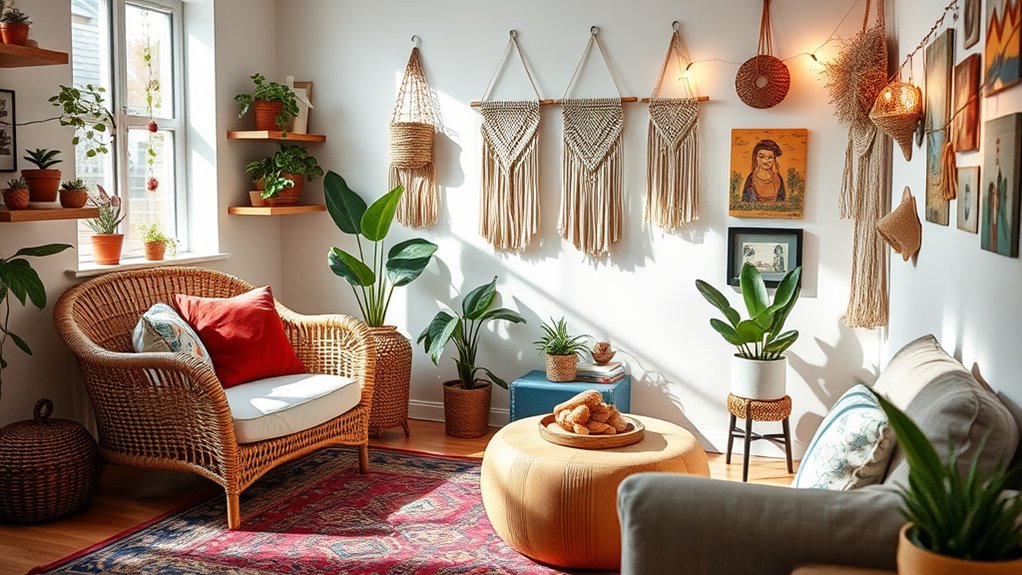 damage free boho decorating