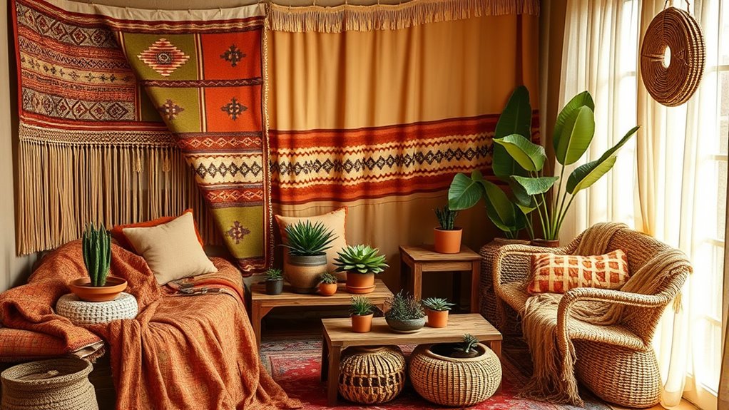 earth toned boho patterns