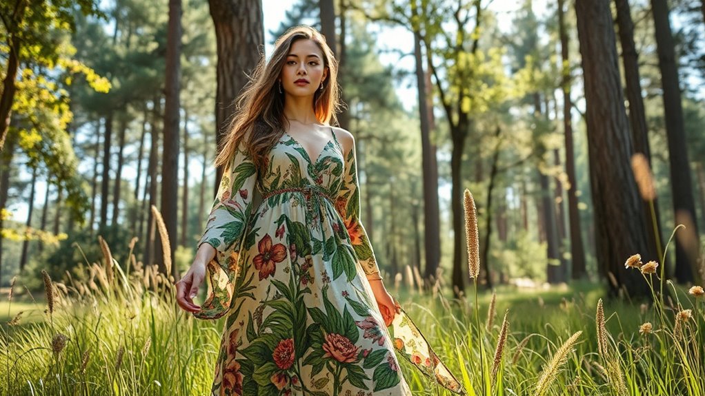 earth tones and botanical prints