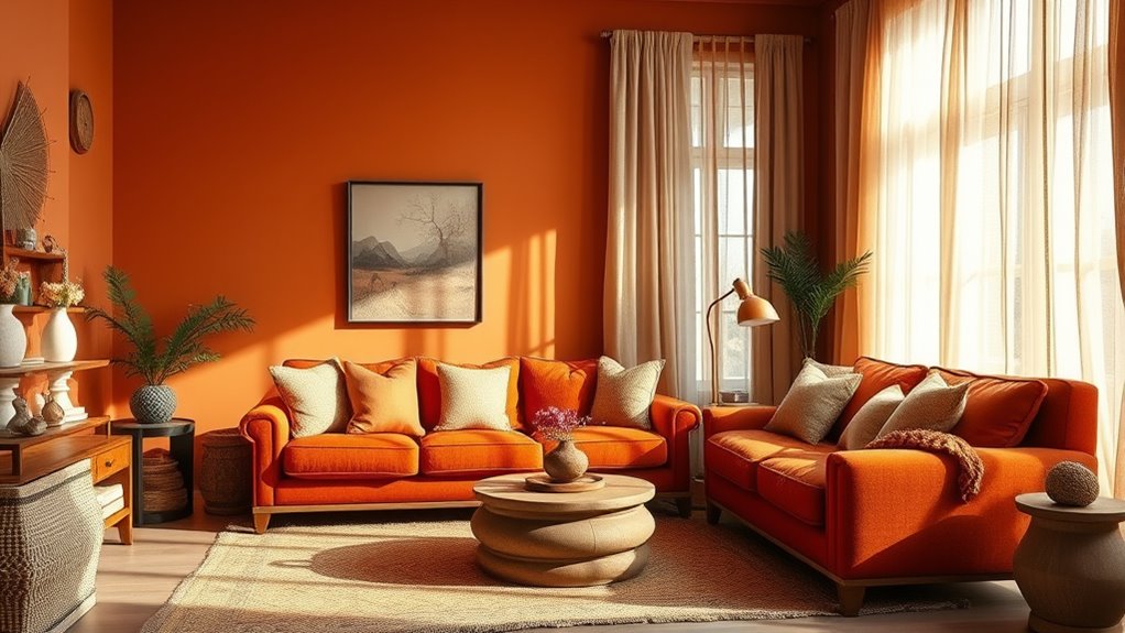 earth tones promote cozy comfort