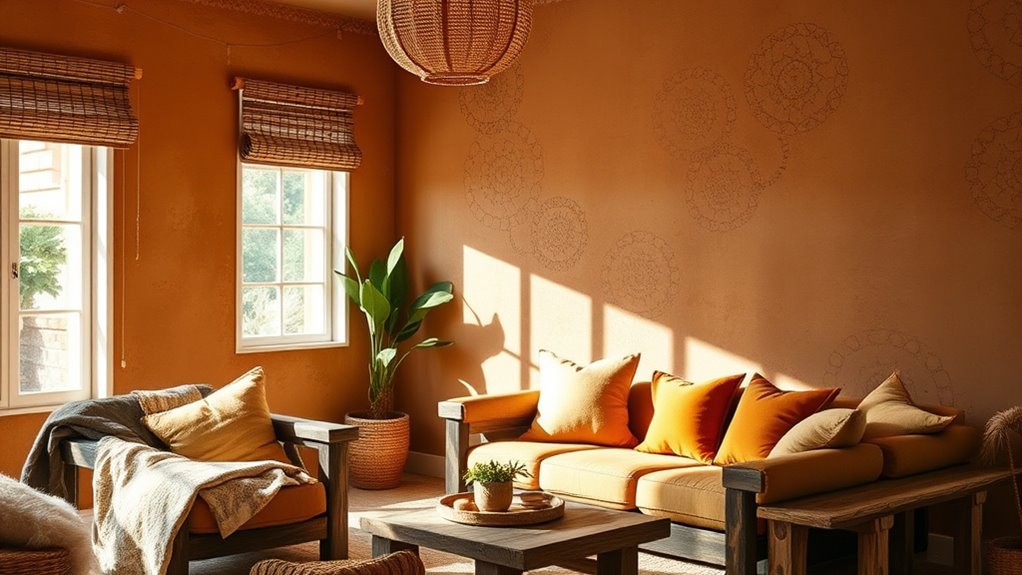 earthy tones promote natural serenity