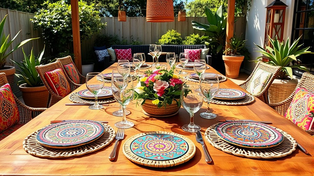 eclectic boho tabletop decor