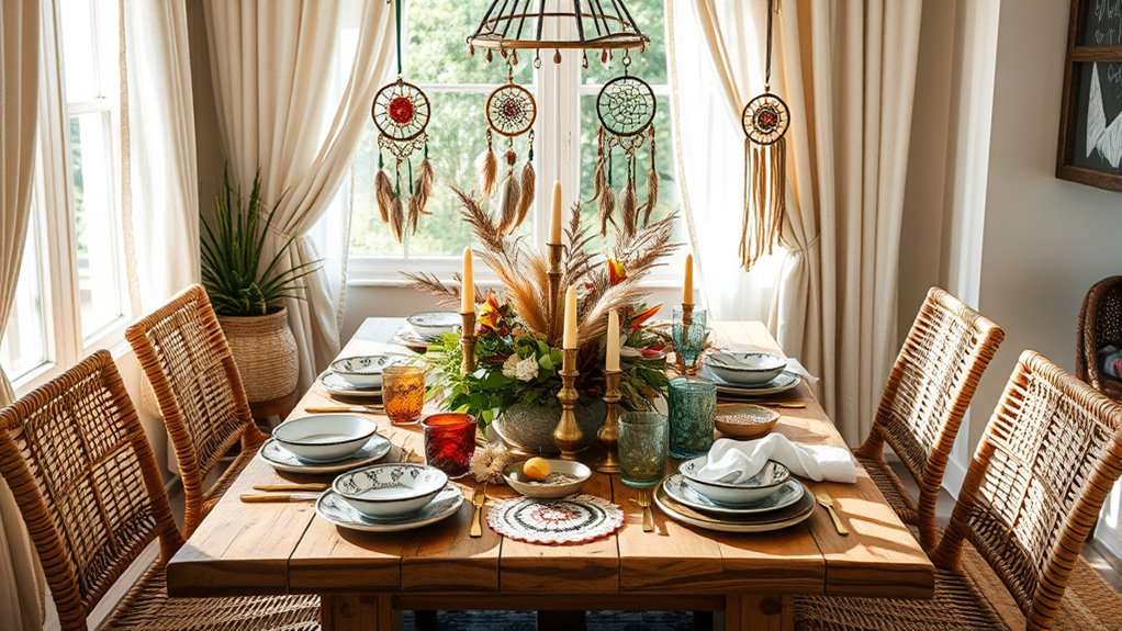eclectic vintage table decor