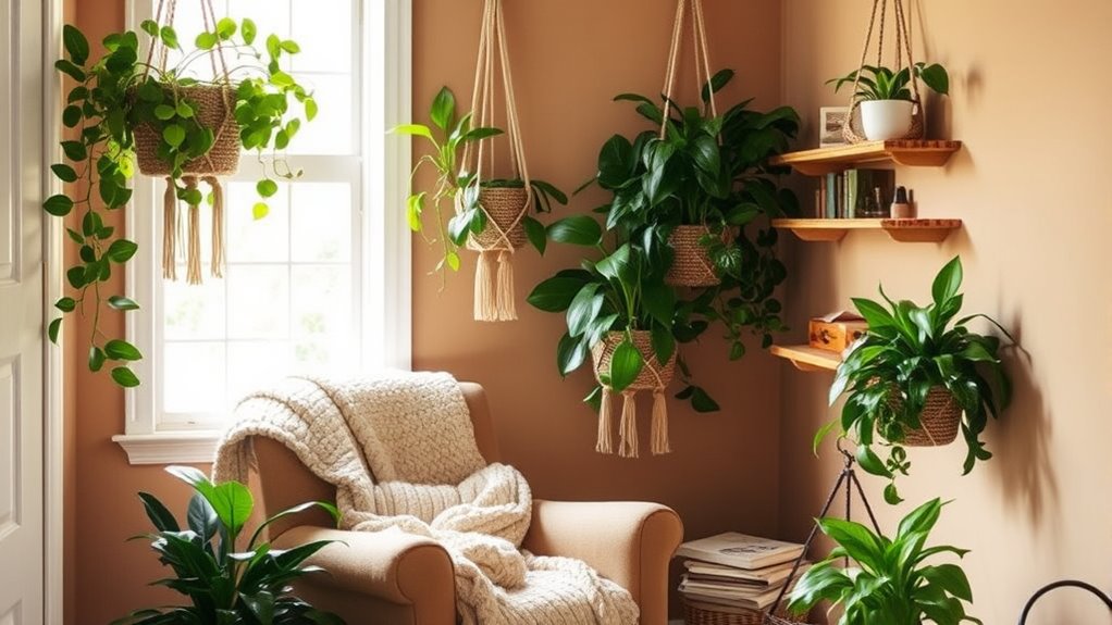 greenery enhances cozy spaces