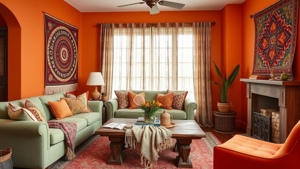 harmonious boho color selection