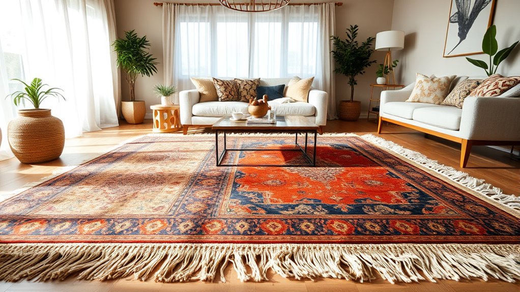 harmonious rug color coordination
