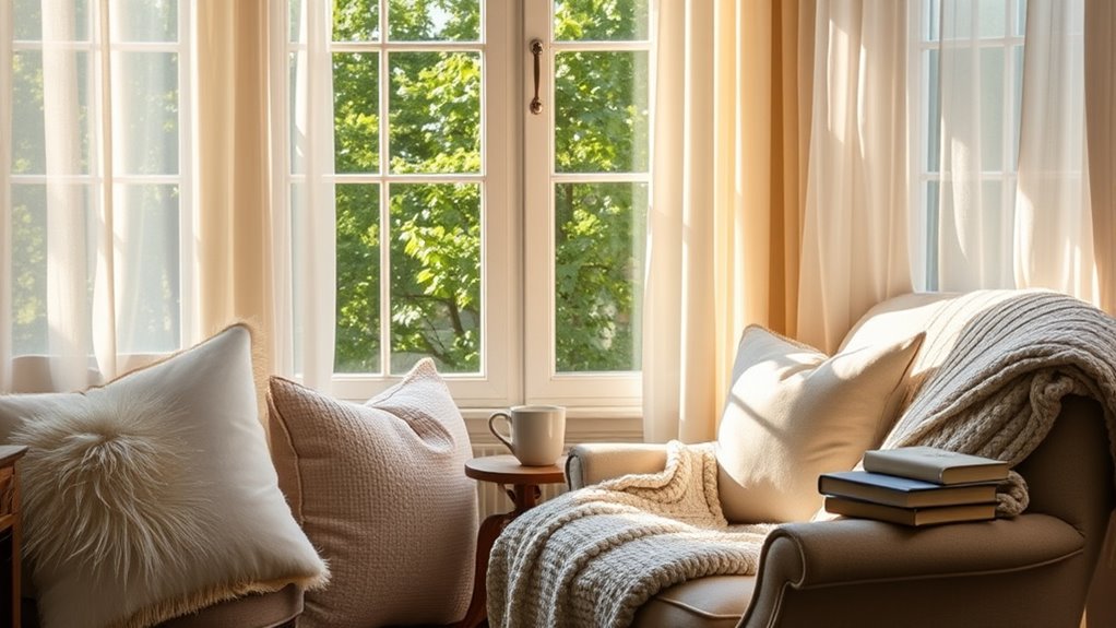 ideal cozy reading spot