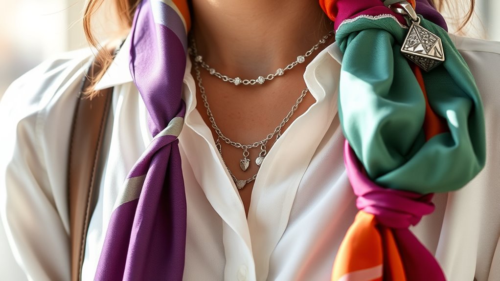 jewelry and scarf styling