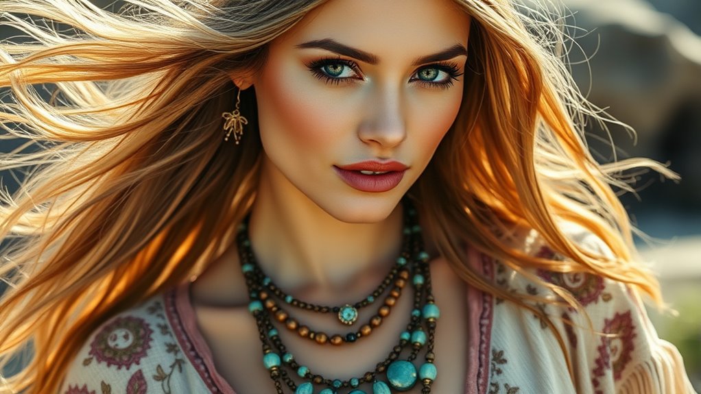 layered boho accessory styling