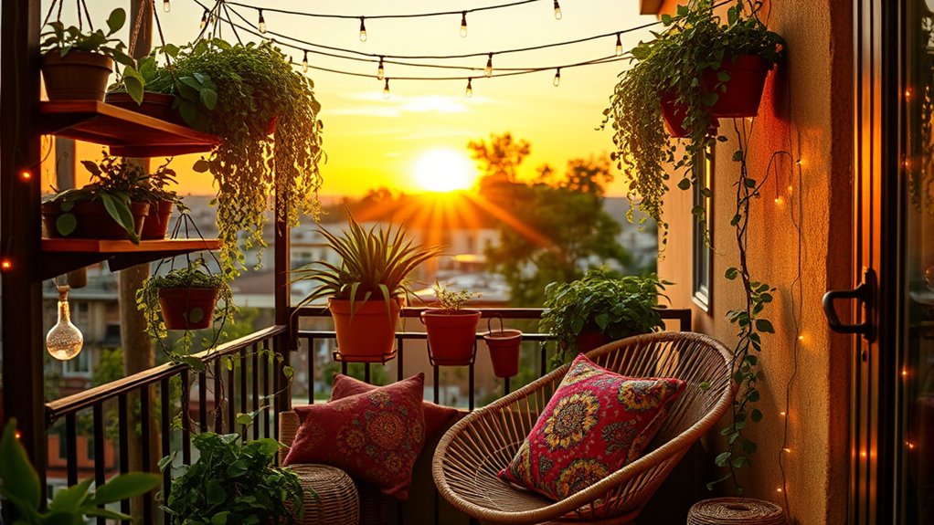 layered cozy outdoor lighting