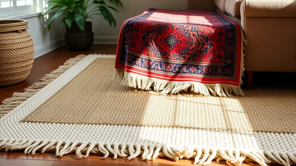 layered rug arrangement tips