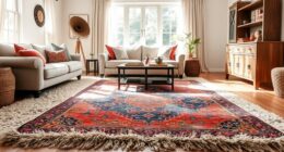 layered rug boho style